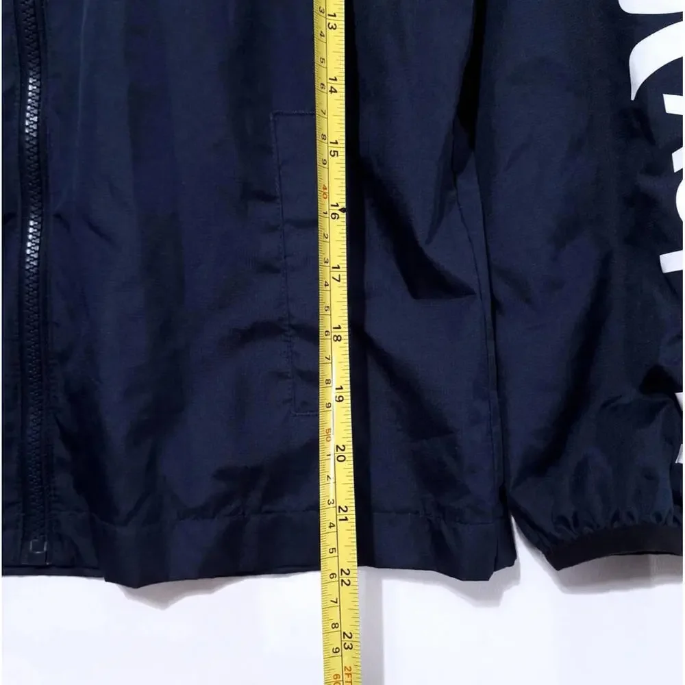 Hurley Colorblock Windbreaker Boys M 10-12Yrs Hooded Full Zip‎ Jacket Black Blue